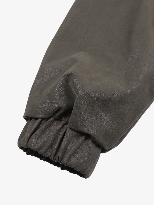 Faux Fur Collar Mustang Jacket - Khaki thumbnail 10