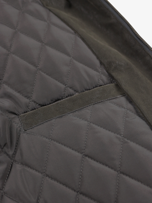 Faux Fur Collar Mustang Jacket - Khaki thumbnail 11