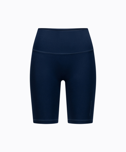 Спортивные короткие легинсы с логотипом (Navy)