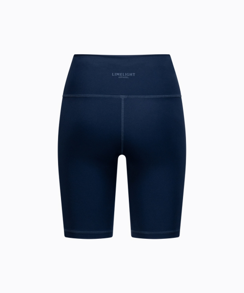 Спортивные короткие легинсы с логотипом (Navy)