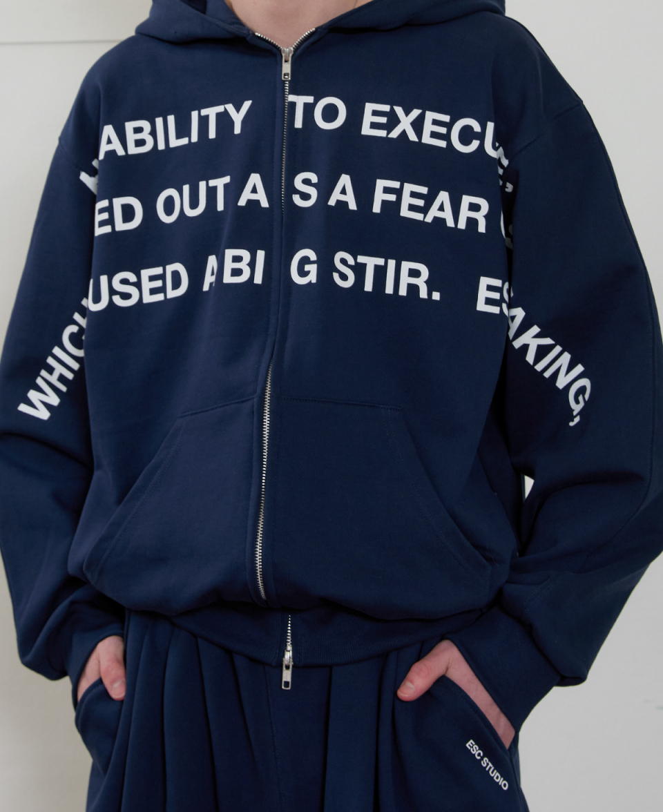 ESC STUDIO】lettering hoodie zip-up SCA Zip Hoodie – Custom