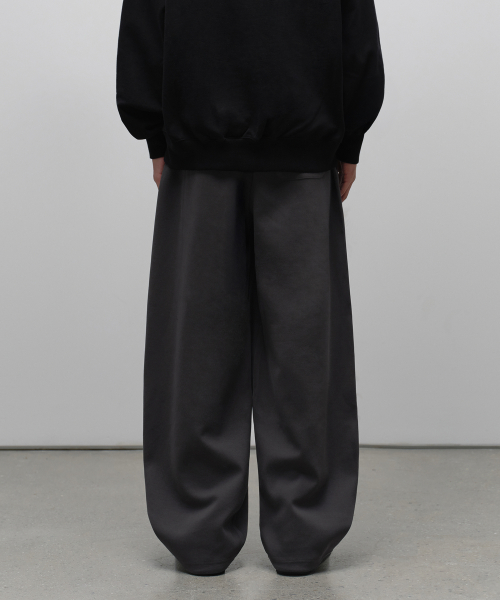Широкие трикотажные джоггеры со складкой [Dark Gray]
