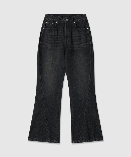 Джинсы клеш Twist (Black denim)