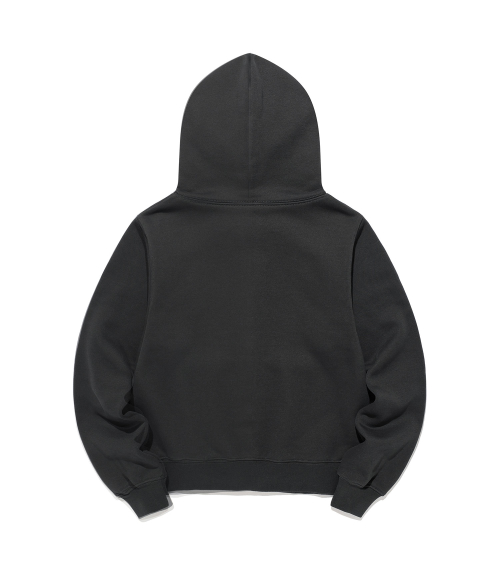 3STAR CROP HOODIE ZIP UP_CHARCOAL(NG2GSUM492A)