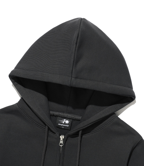 3STAR CROP HOODIE ZIP UP_CHARCOAL(NG2GSUM492A)