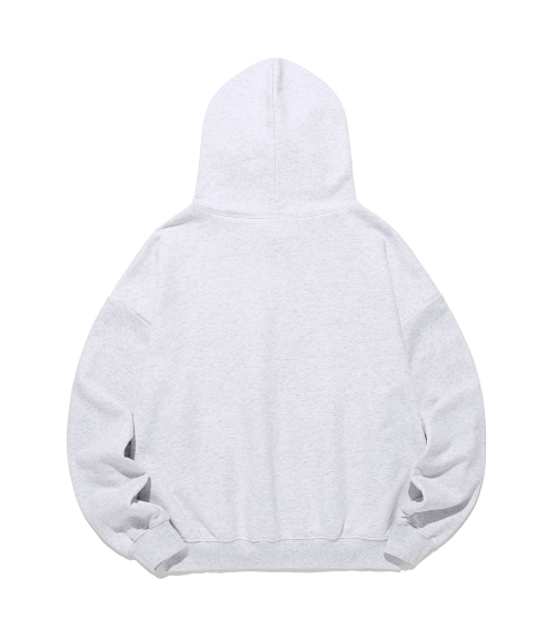 3STAR APPLIQUE HOODIE ZIP UP_LIGHT GREY(NG2GSUM490A)