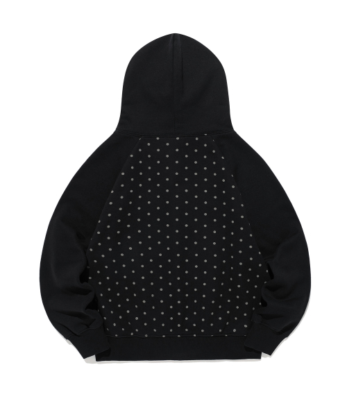DOT 3STAR RAGLAN CROP HOODIE ZIP UP_BLACK(NG2GSUM493A)