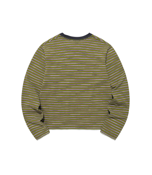 STRIPE 3STAR LS TEE_GREEN(NG2GSUT562A)