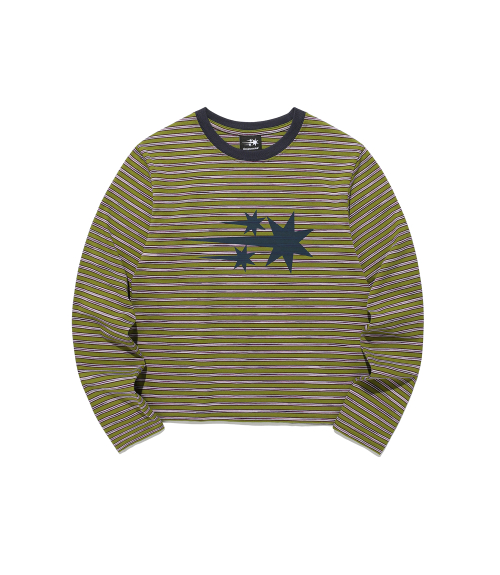 STRIPE 3STAR LS TEE_GREEN(NG2GSUT562A)