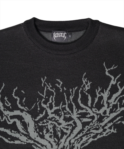 Yggdrasil Knit - Crop Fit Black