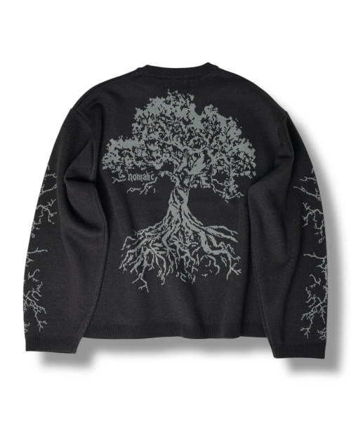 Yggdrasil Knit - Crop Fit Black