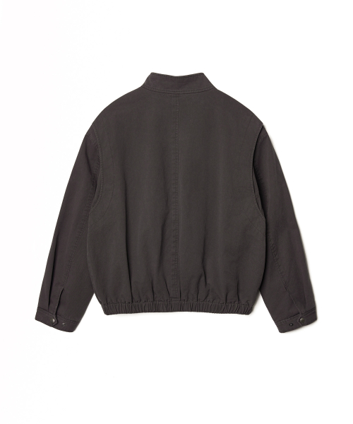 WASHED COTTON JACKET_CHARCOAL