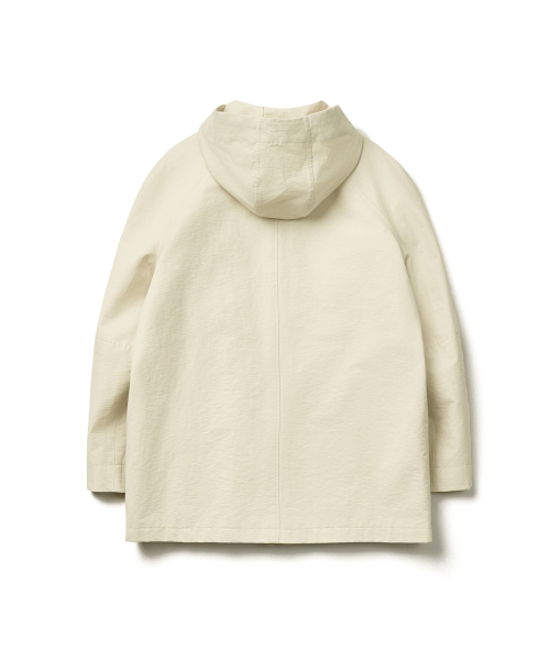 HOODED HALF TRENCH_CREAM