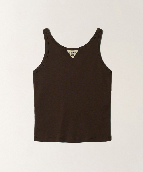 50s EMBROIDERED SLEEVELESS T-SHIRT_BROWN
