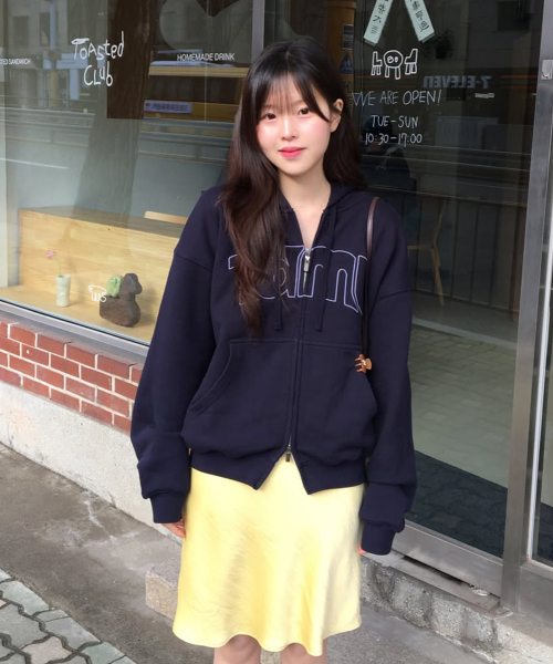 TT LOGO HOODED ZIP-UP_NAVY