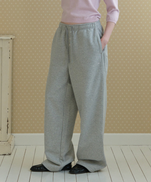 TT LOGO SWEATPANTS_MELANGE GREY
