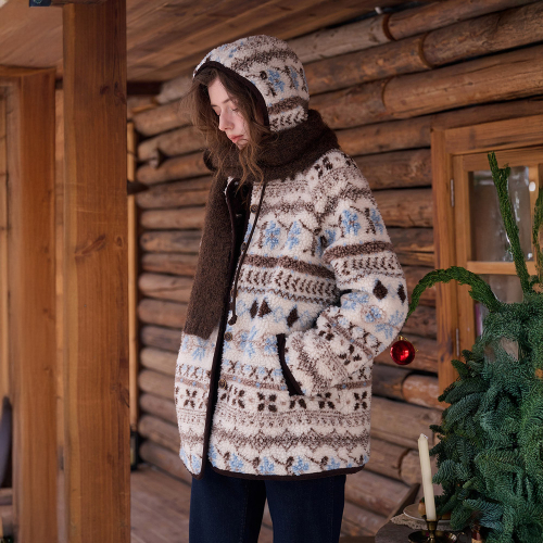 SR_Fleece утепленный hood куртка