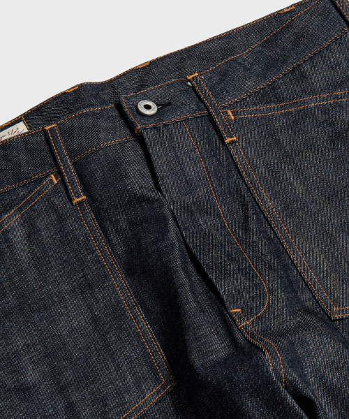 Work Straight selvage деним джинсы индиго
