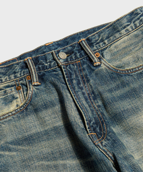 1955 Heritage selvage деним джинсы Washed индиго