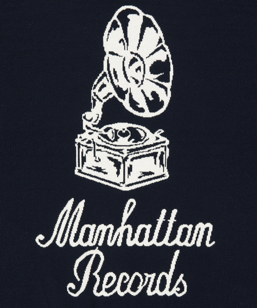 MR Gramophone Graphic Knit - Navy
