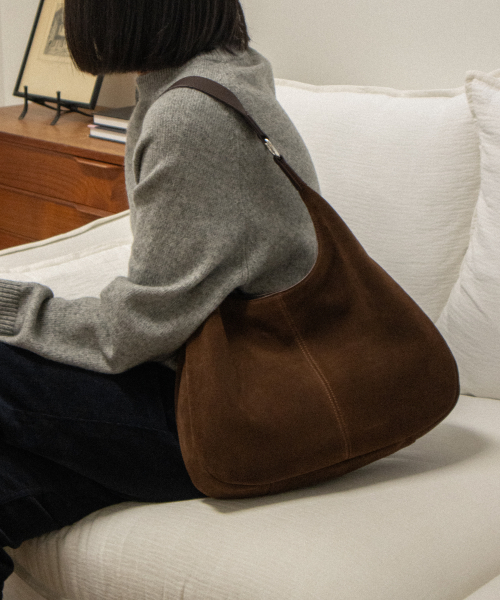 Obien hobo сумка suede_chestnut