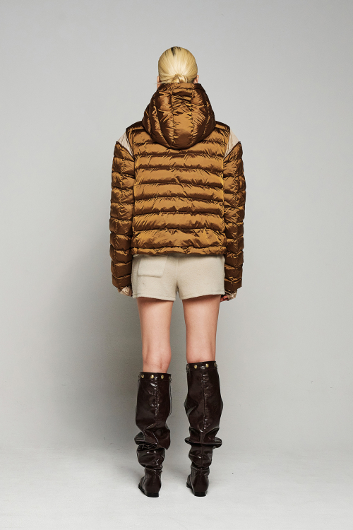 POINT WELLON HOODED куртка IN DARK BROWN