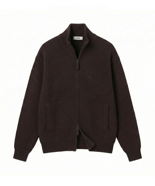 Two-way zip-up knit кардиган -4 colors