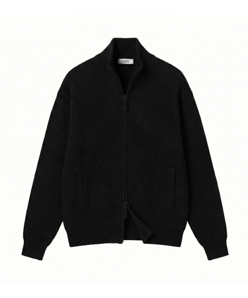 Two-way zip-up knit кардиган -4 colors