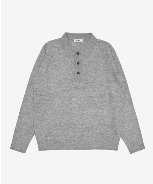 Button collar knit -3color