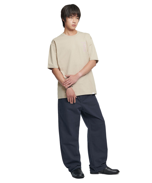 STRAIGHT WIDE COTTON штаны - NAVY