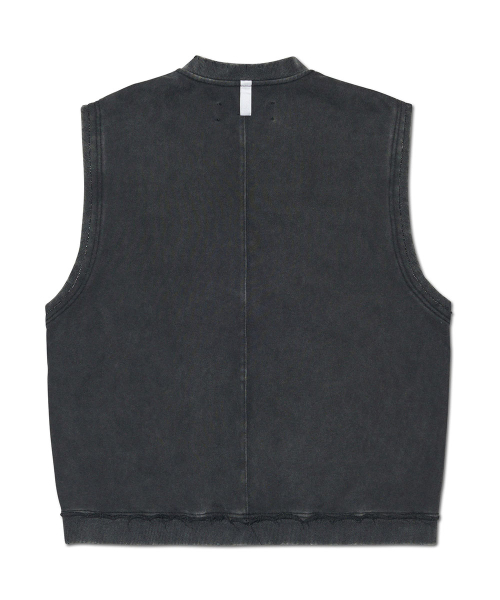 EMBLEM SWEAT жилет - WASHED BLACK
