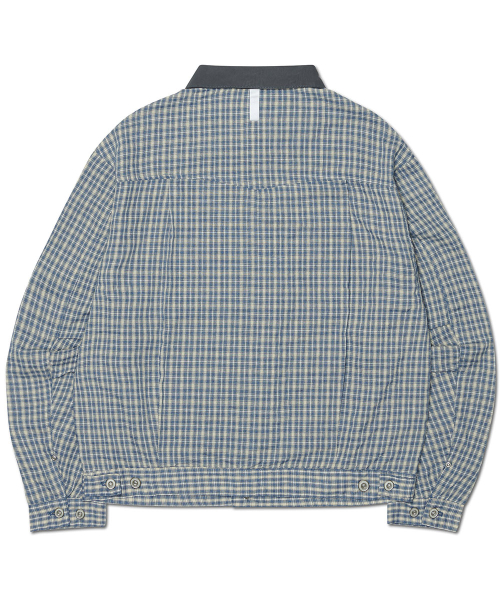 CHECK TRUCKER куртка - WASHED BLUE