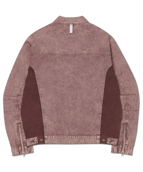 OVERDYED TWO-TONE куртка - BURGUNDY