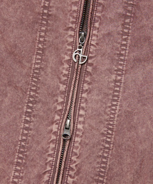 OVERDYED TWO-TONE куртка - BURGUNDY
