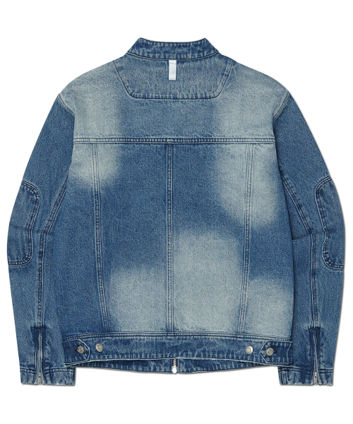 WASHED деним RIDER куртка - WASHED BLUE