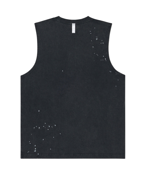 JOUST WASHED SLEEVELESS TEE - WASHED BLACK