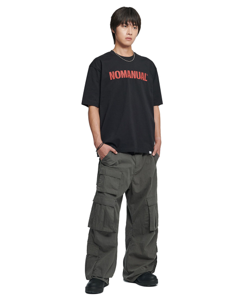 NM TEXT LOGO T-рубашка - BLACK