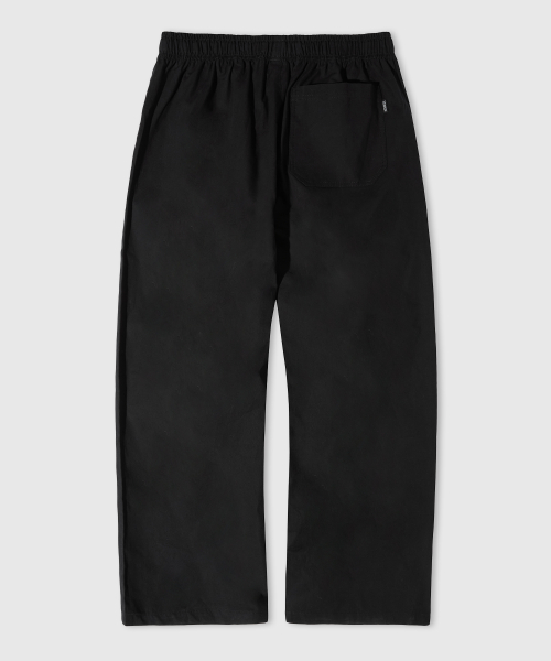 LINEN LIKE BANDING WIDE штаны [BLACK]