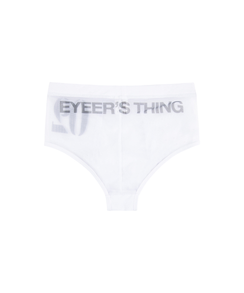 02 Logo Mesh Panty - White