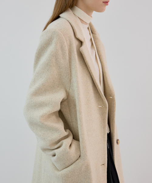 Базовое шерстяное пальто (Light Beige)