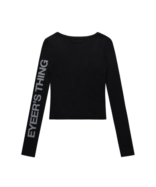 02 Logo Button Long Sleeve - Black