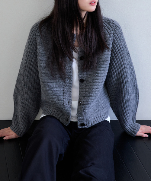 Кардиган фактурной вязки (Grey)