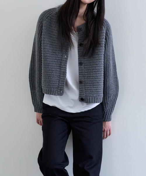 Кардиган фактурной вязки (Grey)