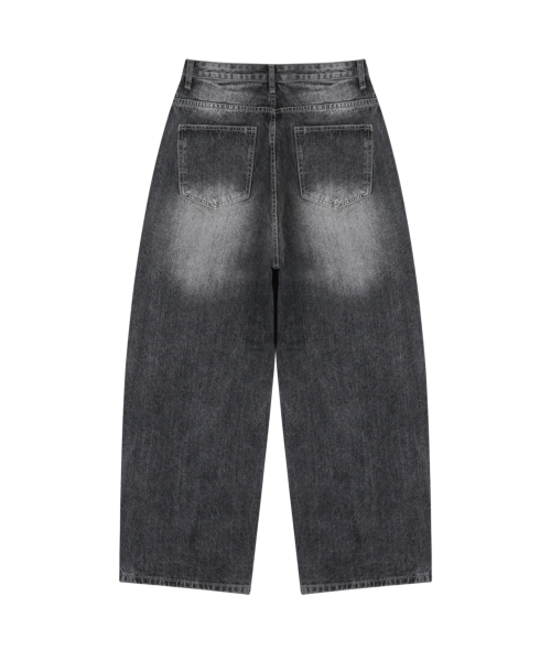 Vintage side pintuck деним штаны (gray)