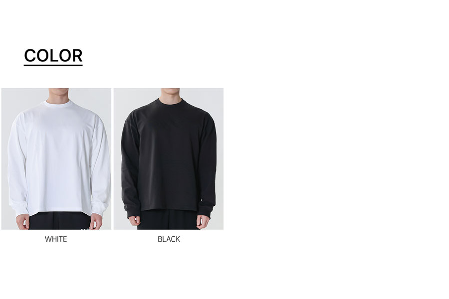 HEAVY COTTON PLAIN OVERFIT LONG SLEEVE - 2 COLORS