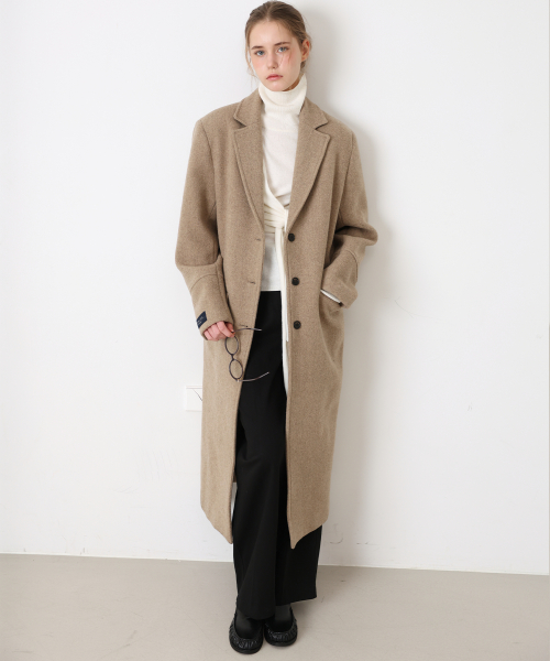 Пальто мериносовая шерсть 100% макси, Beige