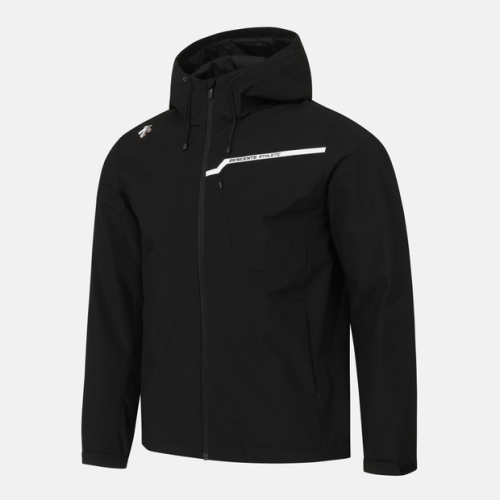 Спортивная двухслойная зипка с капюшоном Black SR121TJK13