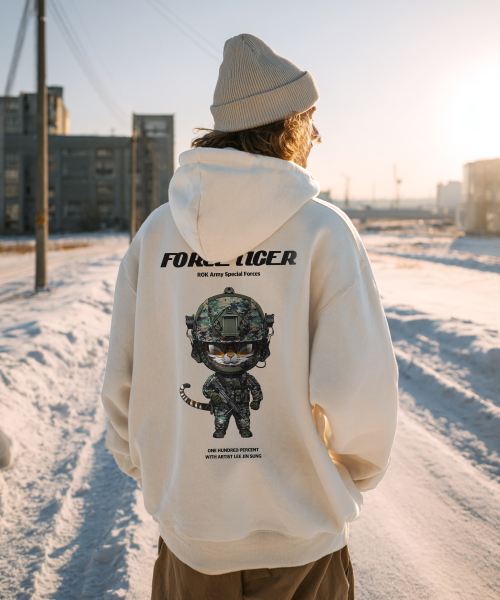 OHPxJS.LEE Special Forces Tiger худи-молния с начёсом