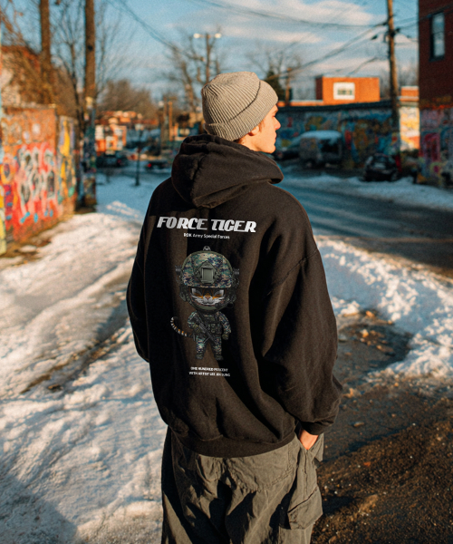 OHPxJS.LEE Special Forces Tiger худи-молния с начёсом