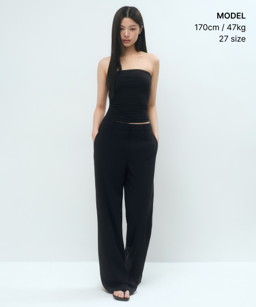 Женские широкие слаксы Fluid Low Waist, Black